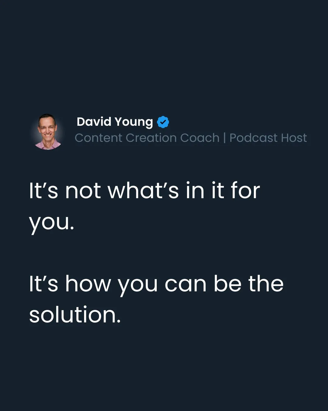 What if you are focused on the wrong thing?